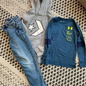 Boy jeans with 2 shirts